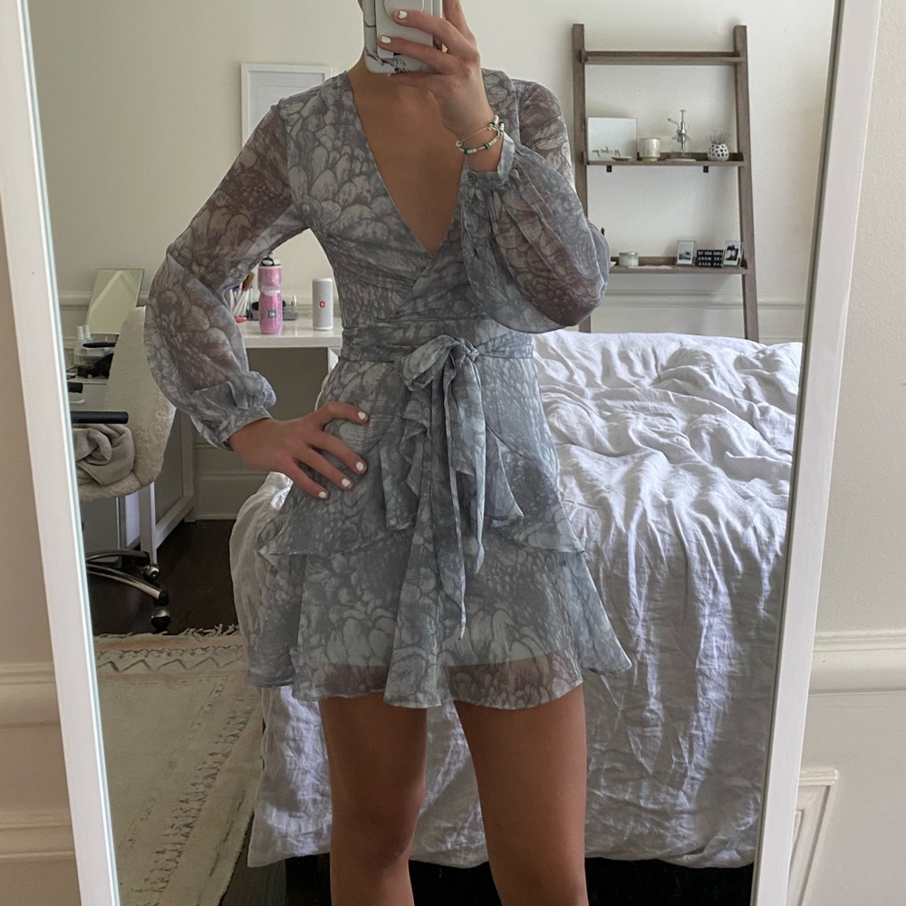 Grey flowy Princess Polly Dress